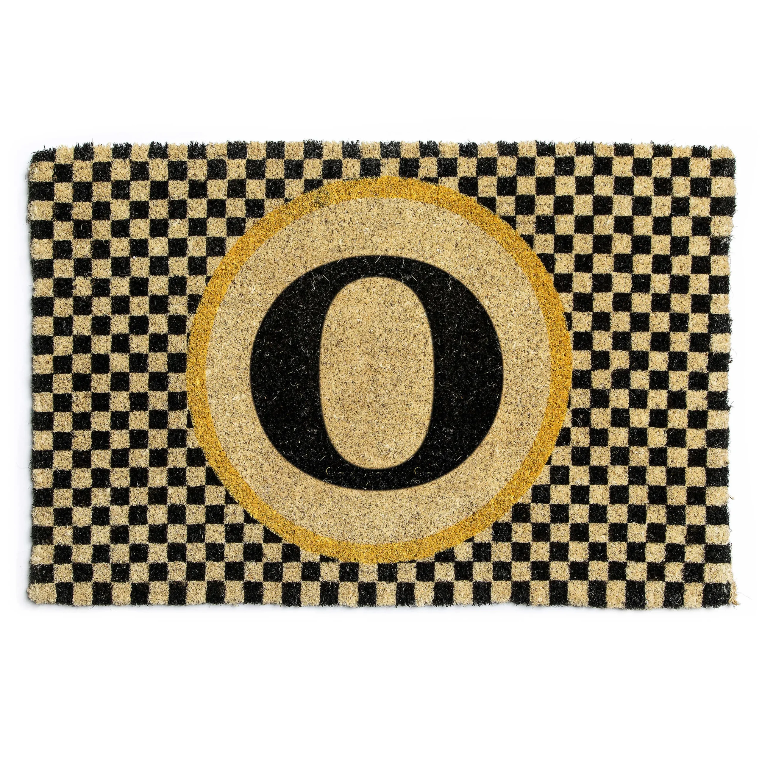 MacKenzie-Childs Monogrammed O Entrance Mat| Outdoor|Rugs