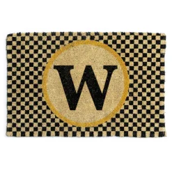 MacKenzie-Childs Monogrammed W Entrance Mat| Outdoor|Rugs