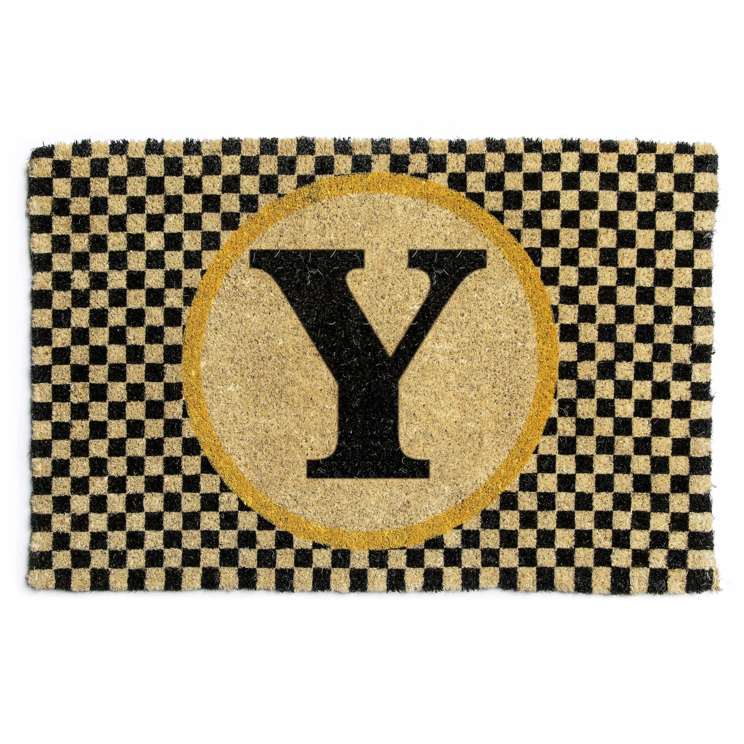 MacKenzie-Childs Monogrammed Y Entrance Mat| Outdoor|Rugs