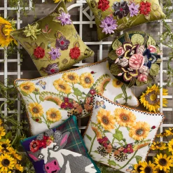 MacKenzie-Childs Moonlight Garden Round Throw Pillow| Pillows, Throws, & Cushions