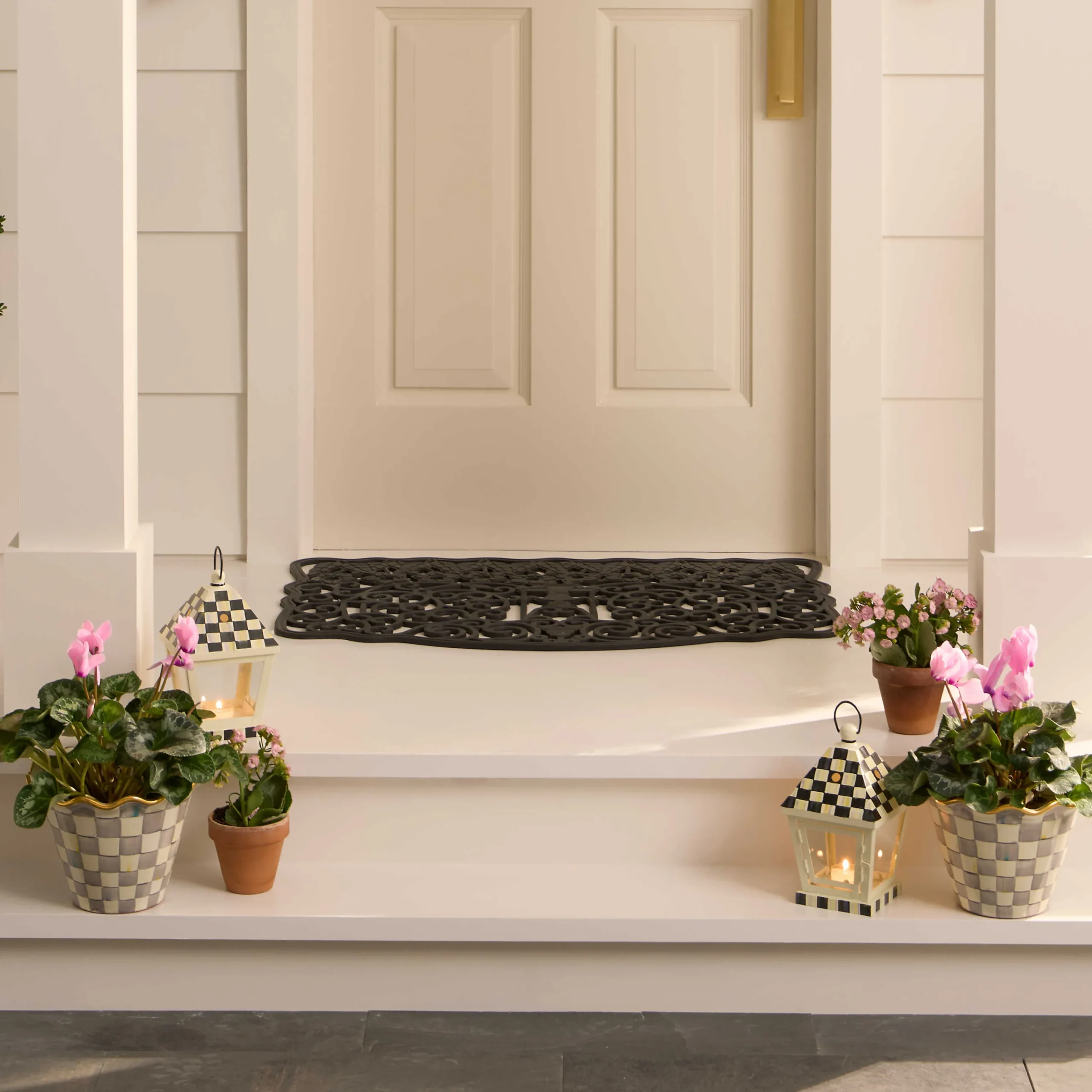 MacKenzie-Childs Mrs. Powers Rubber Door Mat| Outdoor|Rugs