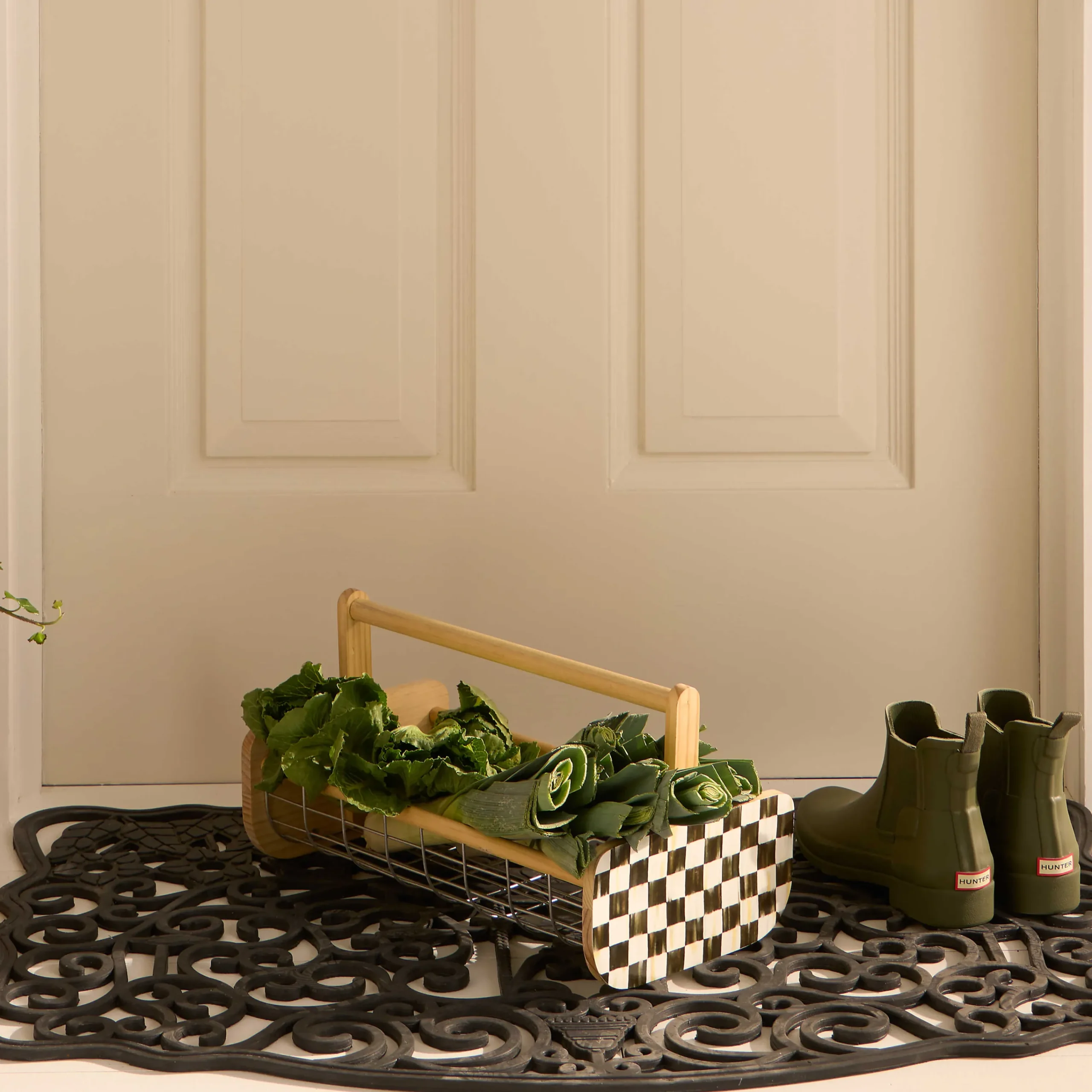 MacKenzie-Childs Mrs. Powers Rubber Door Mat| Outdoor|Rugs