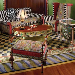 MacKenzie-Childs Musette 2' Bench| Entryway Furniture|Living Room