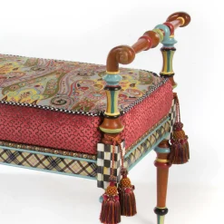 MacKenzie-Childs Musette 4' Bench| Entryway Furniture|Living Room