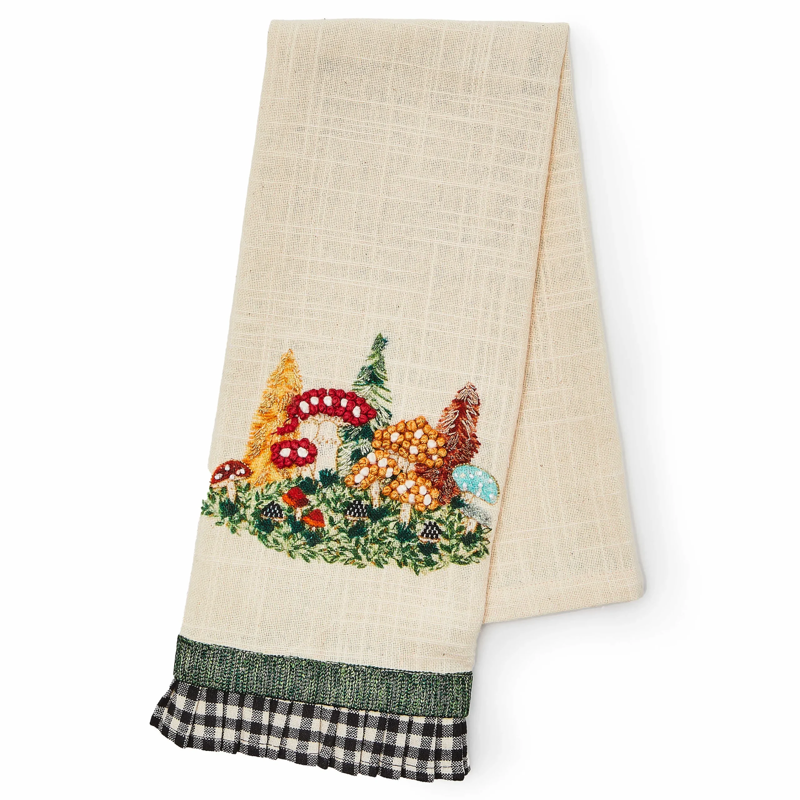 MacKenzie-Childs Mushroom Applique Dish Towel| The Fall Shop|Kitchen & Table Linens