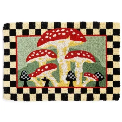 MacKenzie-Childs Mushroom Check Border Entrance Mat| The Fall Shop|Rugs