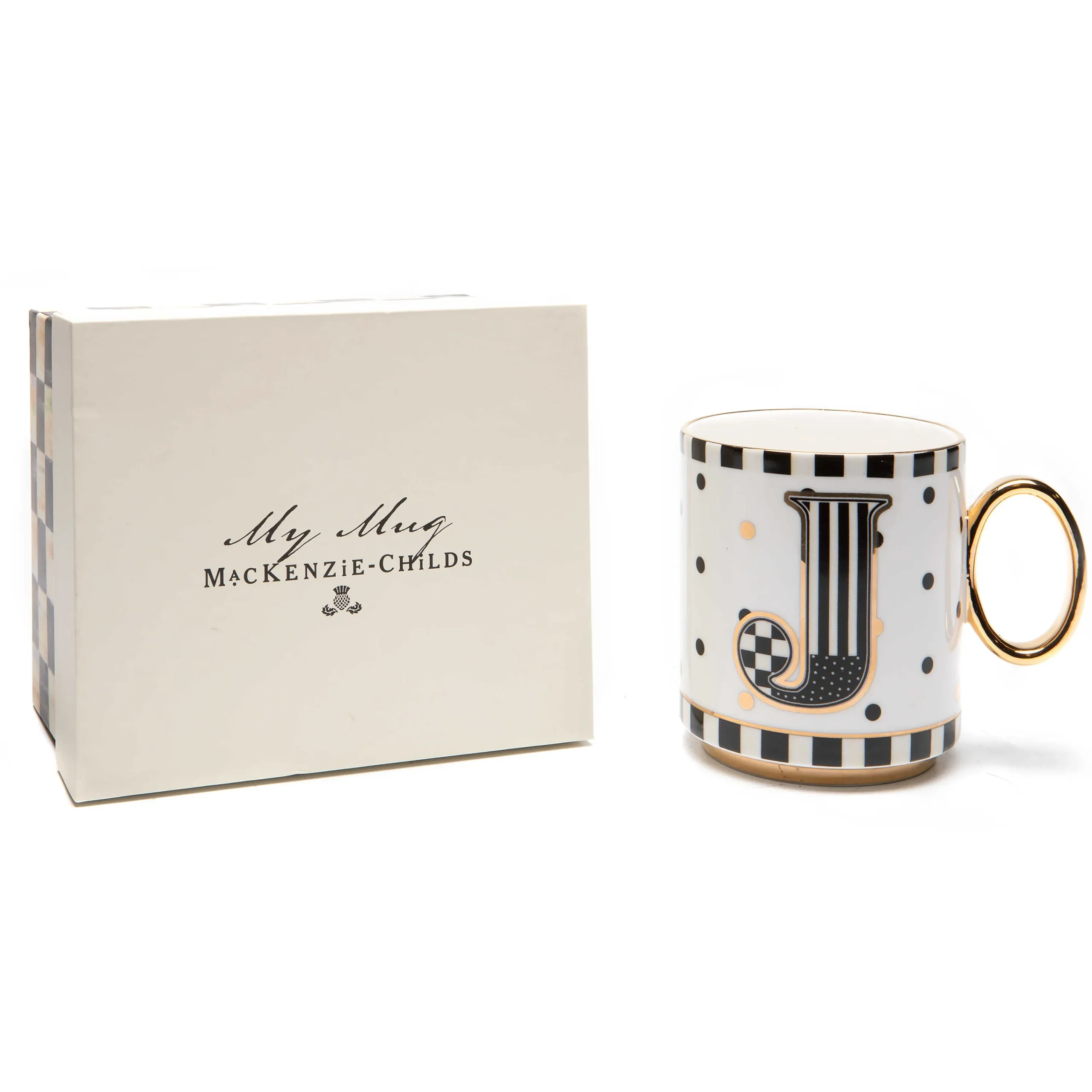 MacKenzie-Childs My Mug - J| Drinkware|Dinnerware & Flatware