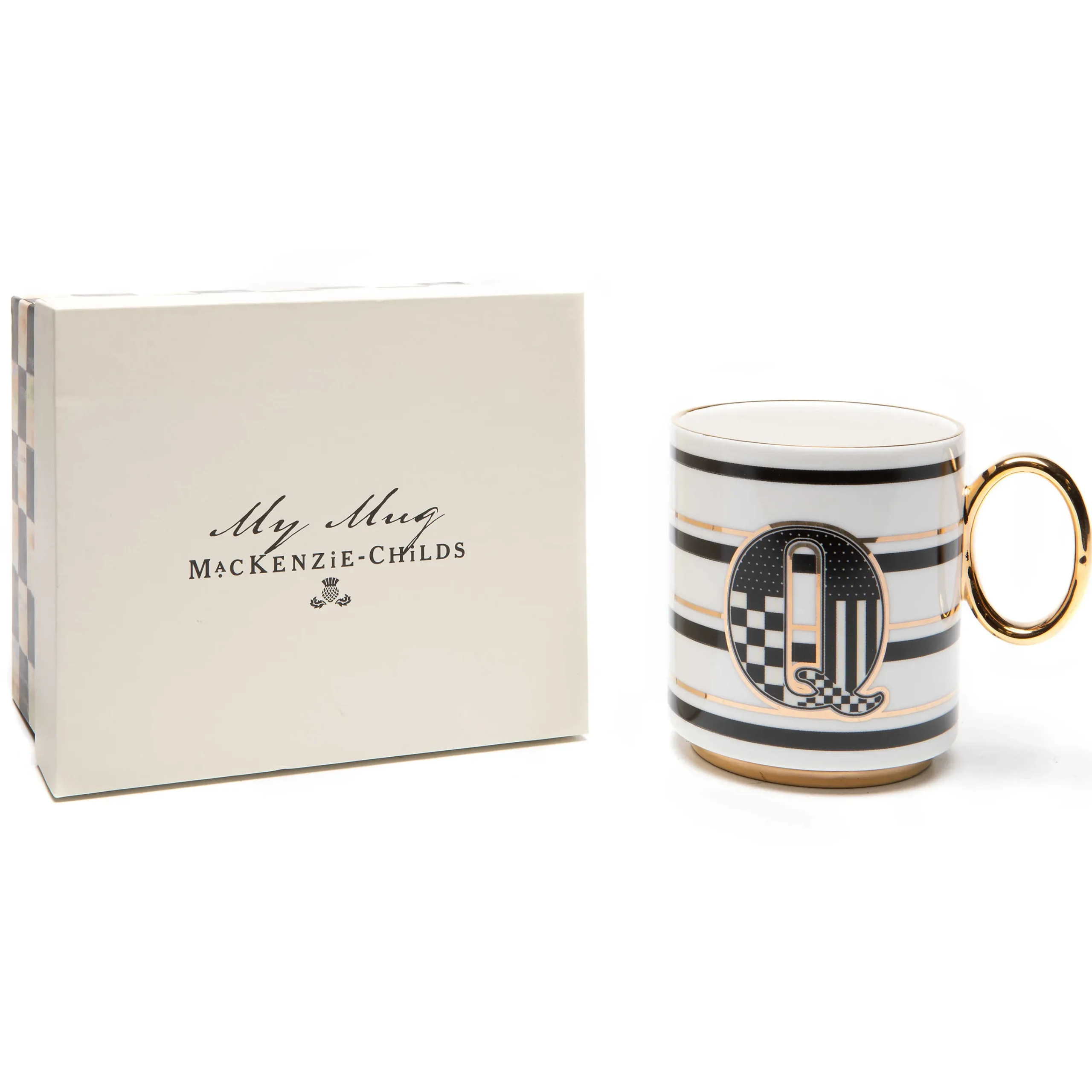MacKenzie-Childs My Mug - Q| Drinkware|Dinnerware & Flatware