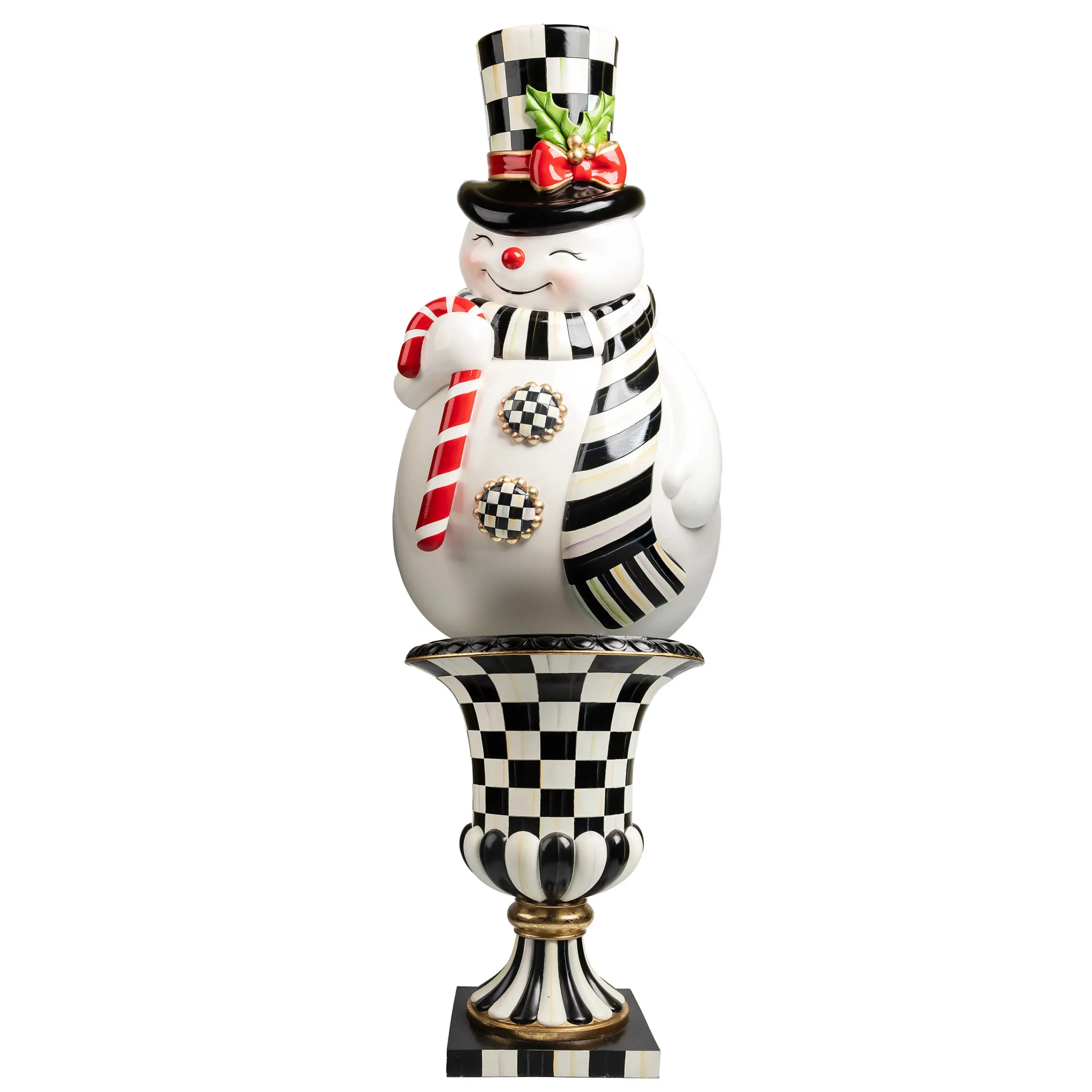 MacKenzie-Childs Nostalgia Snowman Trophy Figure| Holiday|Outdoor