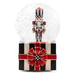 MacKenzie-Childs Nutcracker Gift Snow Globe| Holiday|Room Accents