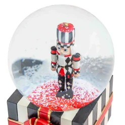 MacKenzie-Childs Nutcracker Gift Snow Globe| Holiday|Room Accents