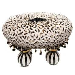 MacKenzie-Childs Ocelot Tuffet| Living Room