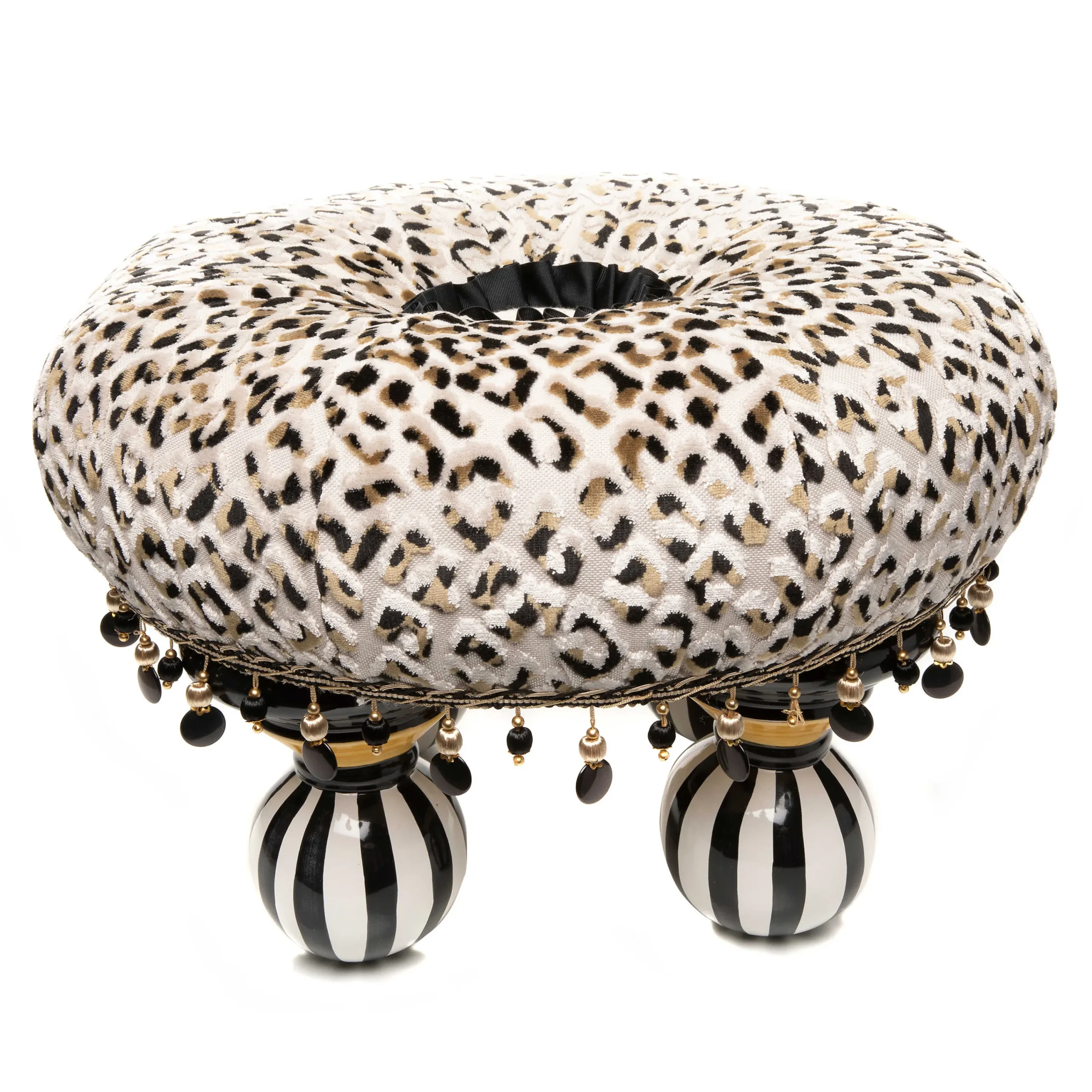 MacKenzie-Childs Ocelot Tuffet| Living Room