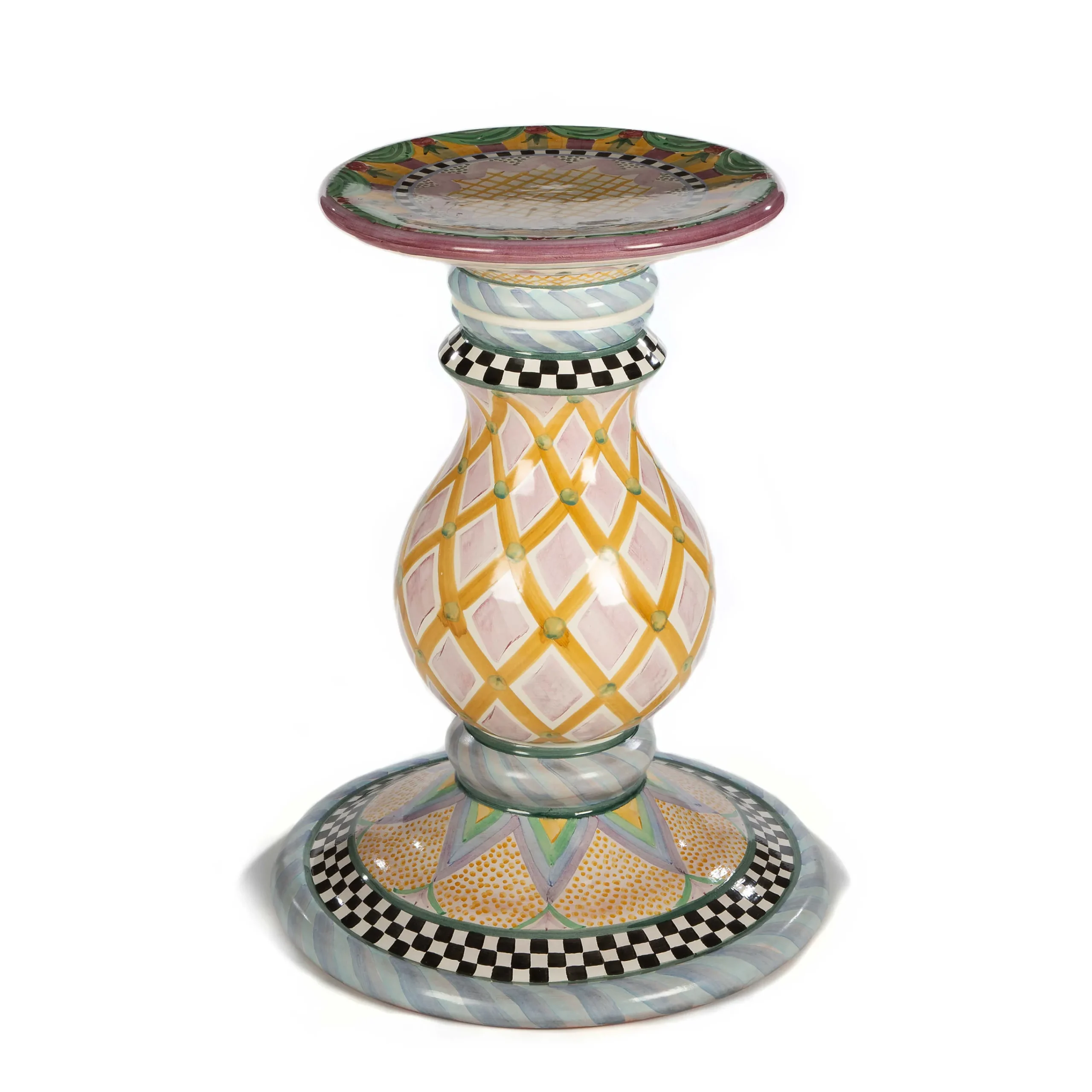 MacKenzie-Childs Odd Fellows Ceramic Pedestal Table Base| Dining Room & Kitchen