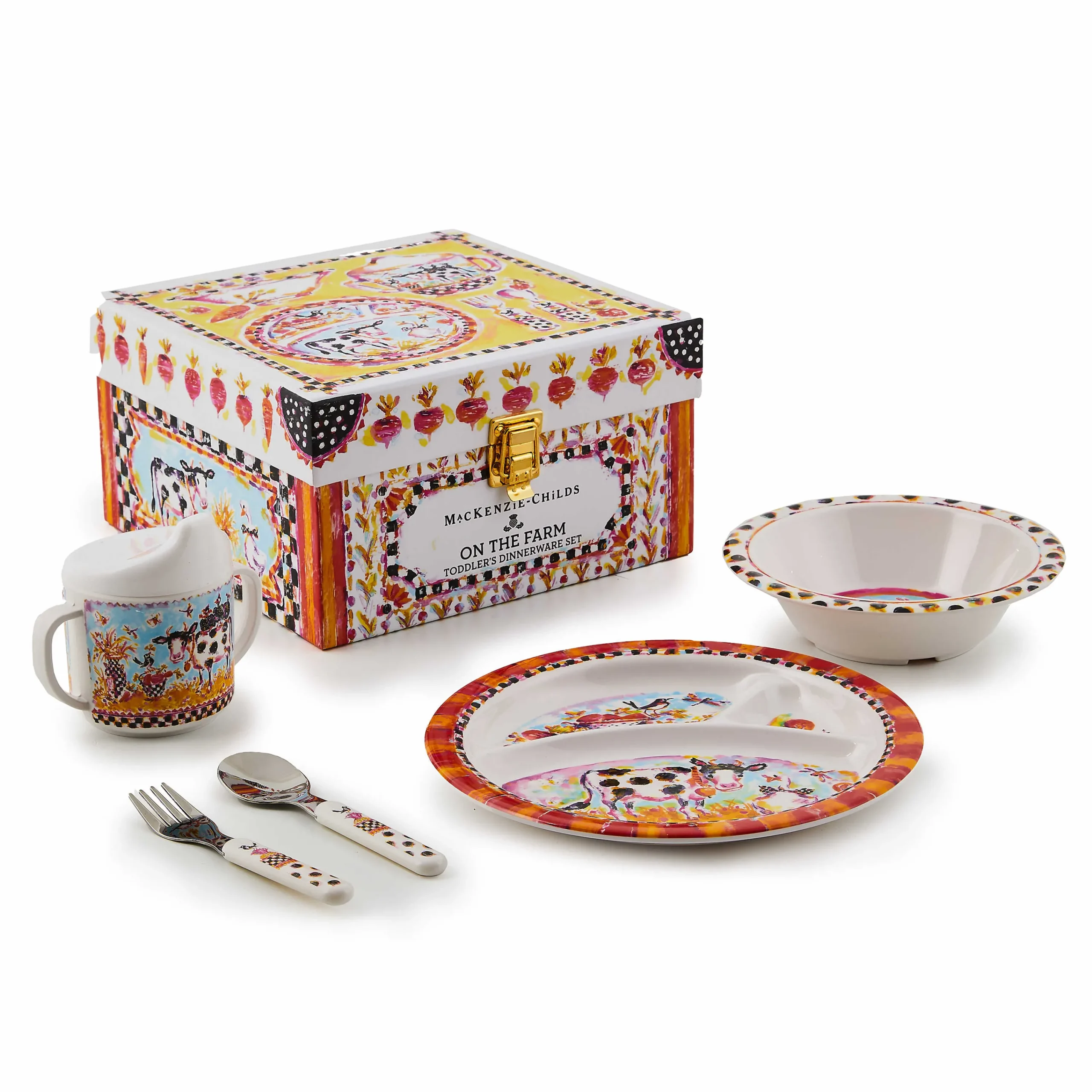 MacKenzie-Childs On the Farm Toddler's Dinnerware Set| Kitchen & Dining Sets|Dinnerware & Flatware