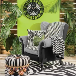 MacKenzie-Childs On Wall Street Tuffet| Living Room