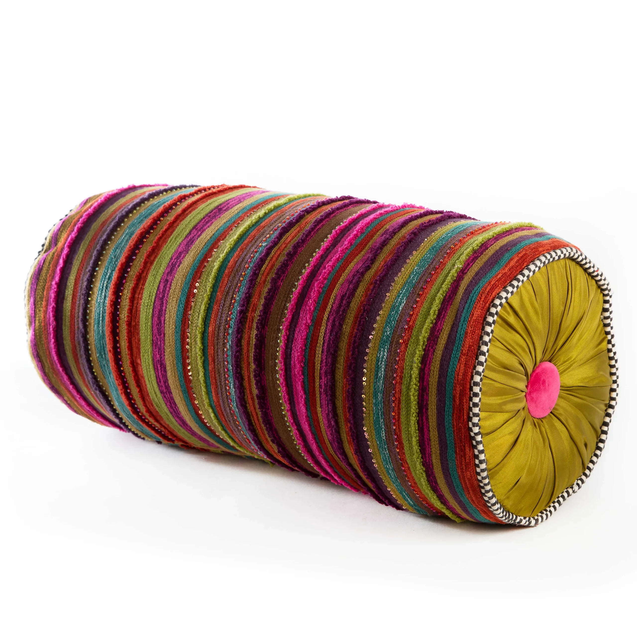 MacKenzie-Childs Paradise Stripe Bolster Pillow| Pillows, Throws, & Cushions