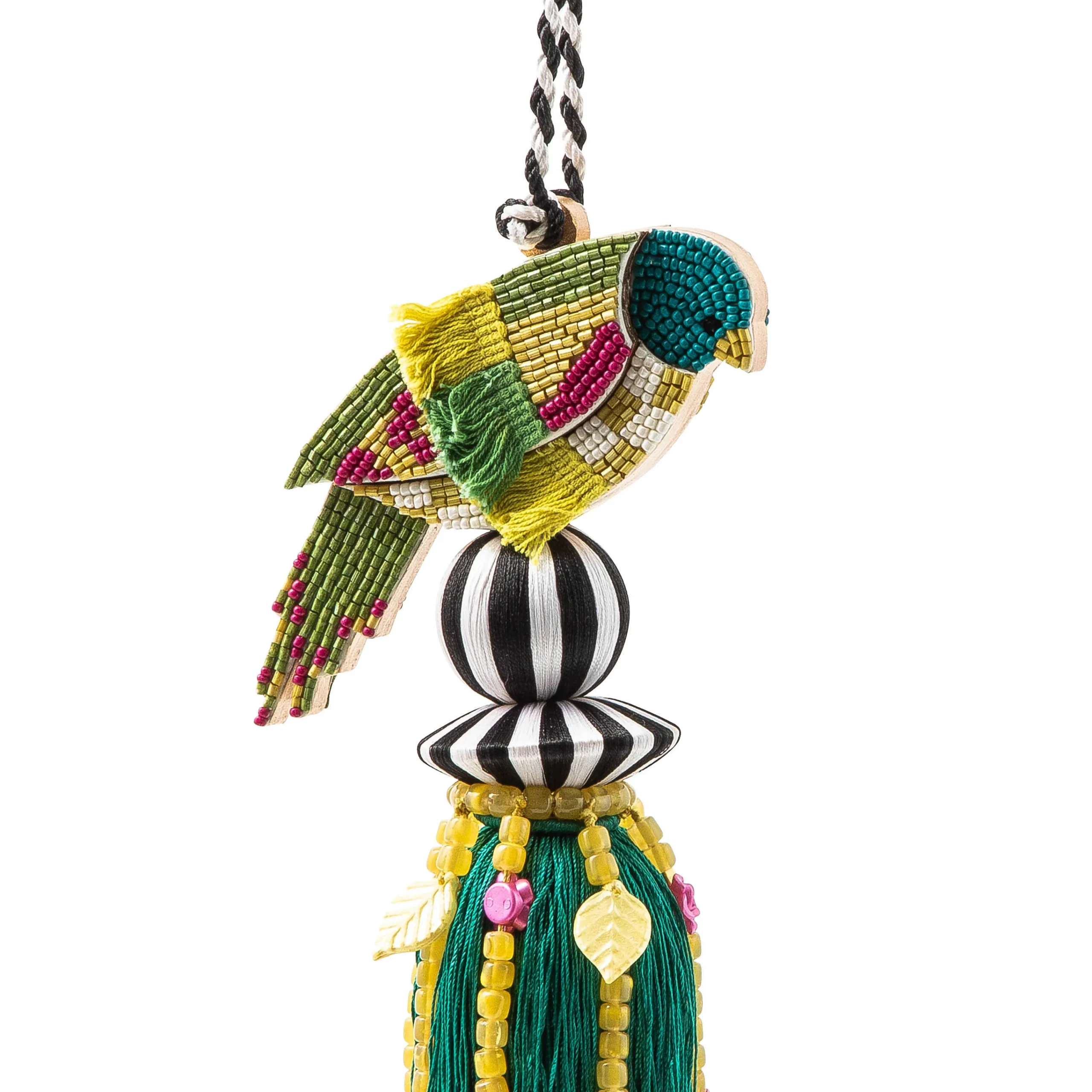 MacKenzie-Childs Parakeet Beaded Tassel| Spring|Finishing Touches