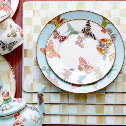 MacKenzie-Childs Parchment Check Cork Back Placemats, Set of 4| Table Accessories|Kitchen & Table Linens