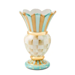 MacKenzie-Childs Parchment Check Great Vase| Room Accents