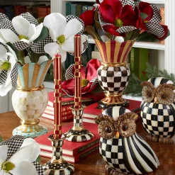 MacKenzie-Childs Parchment Check Great Vase| Room Accents