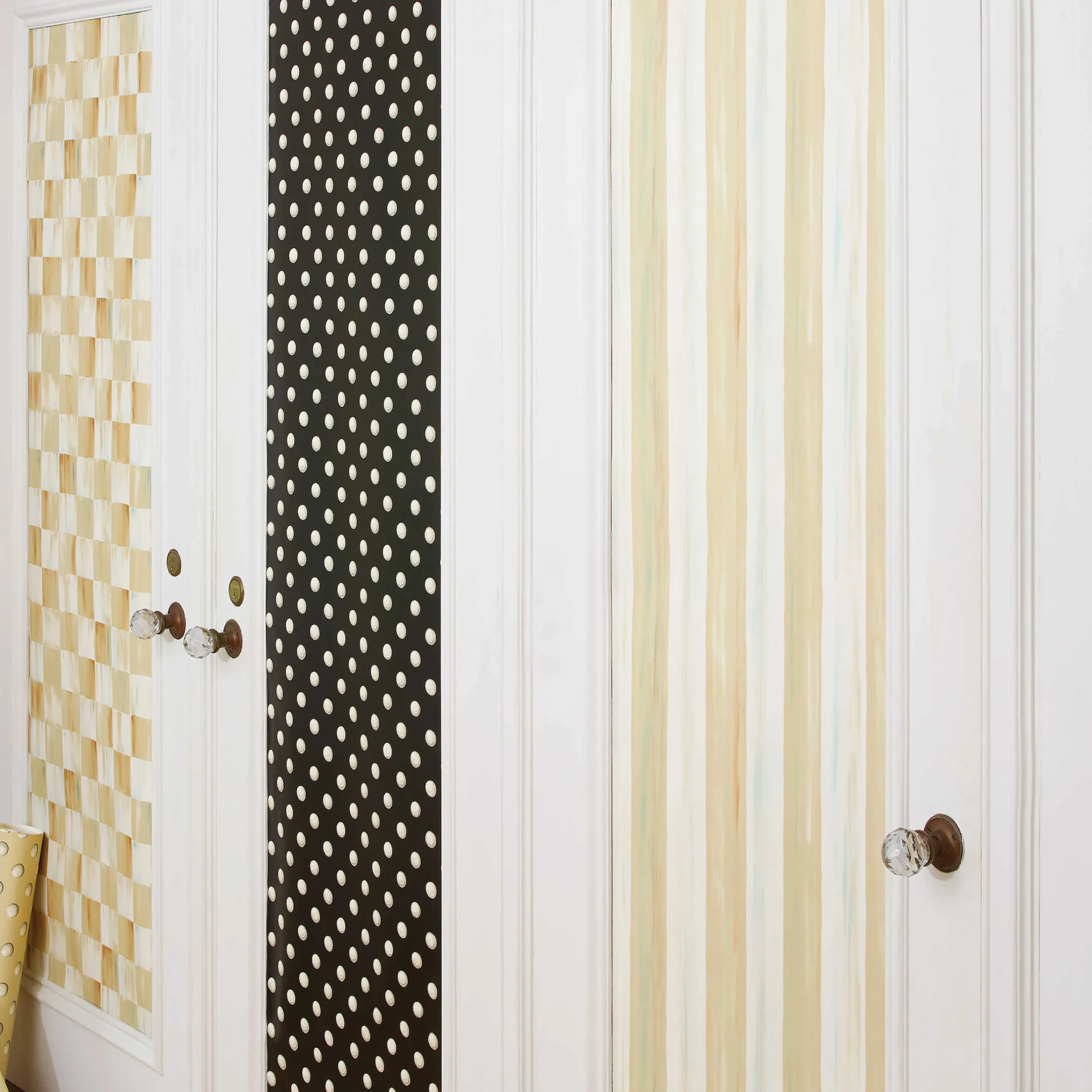 MacKenzie-Childs Parchment Stripe Wallpaper| Finishing Touches|Room Accents