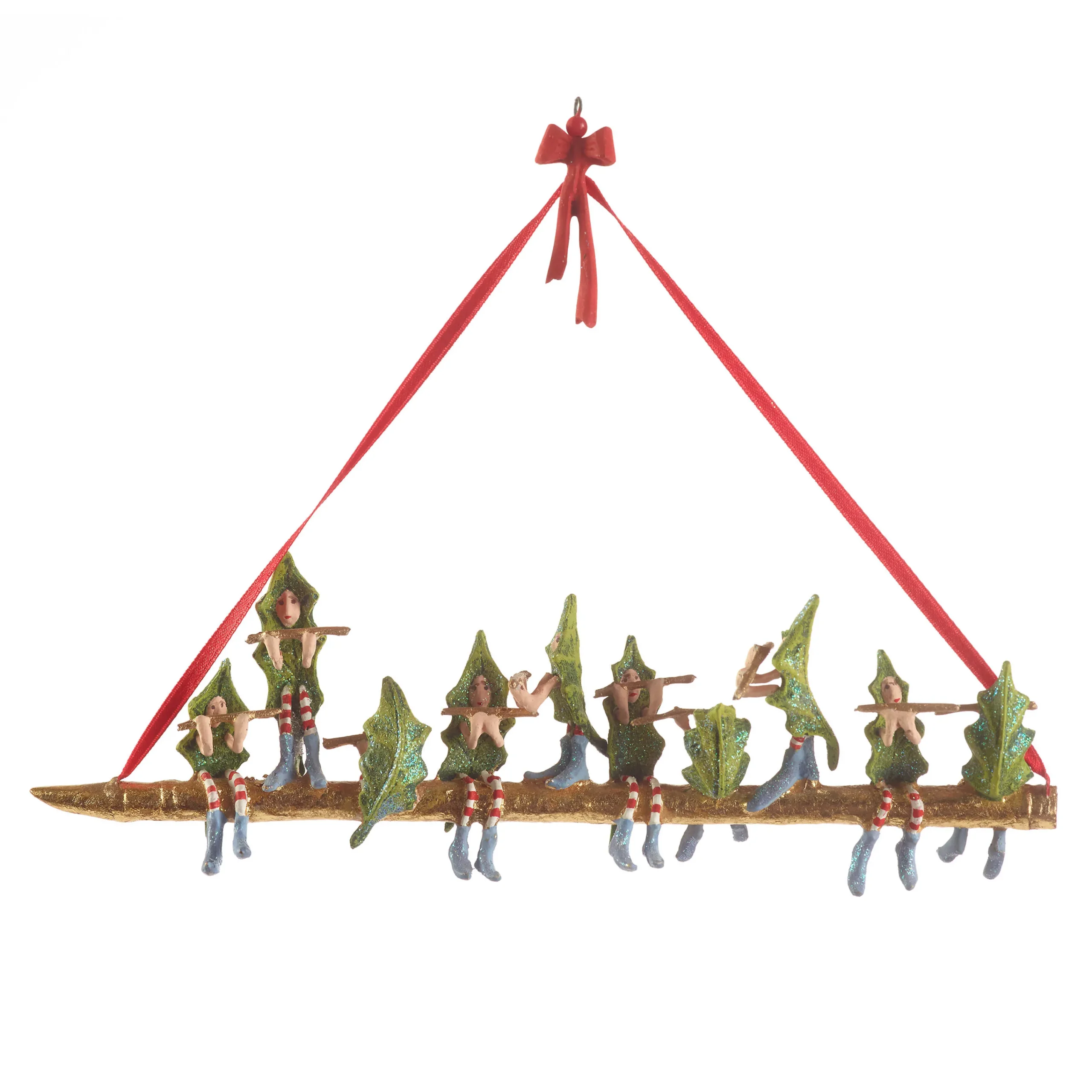 MacKenzie-Childs Patience Brewster 12 Days 10 Pipers Piping Ornament| Holiday