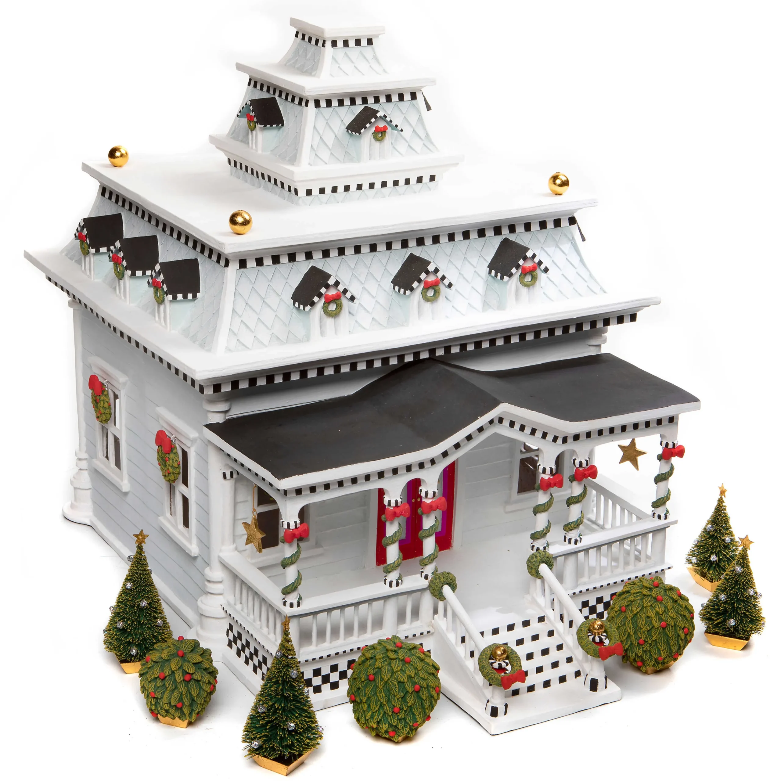 MacKenzie-Childs Patience Brewster Caroler House Display| Holiday|Room Accents