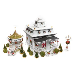 MacKenzie-Childs Patience Brewster Caroler House Display| Holiday|Room Accents