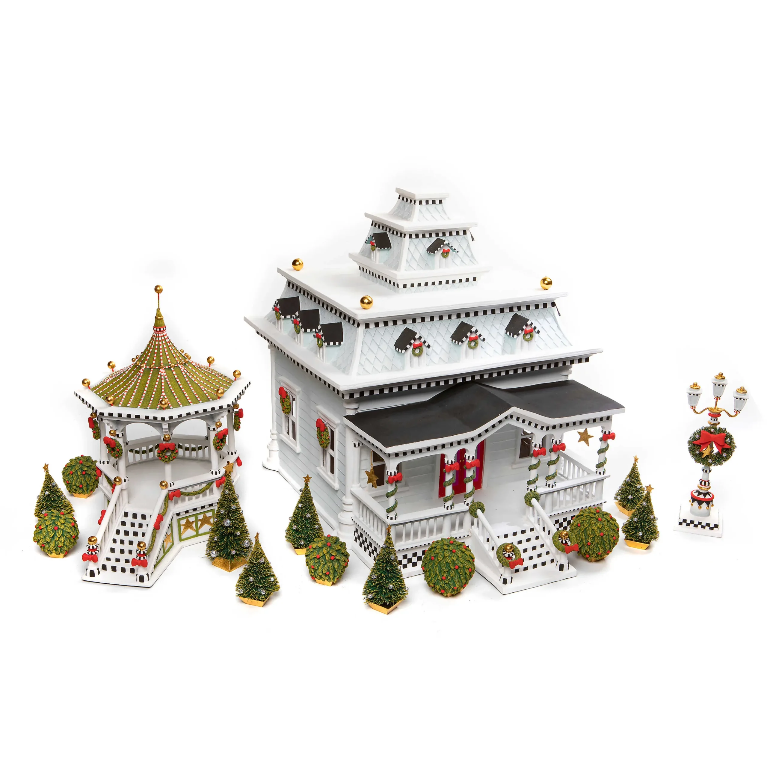 MacKenzie-Childs Patience Brewster Caroler Gazebo Display| Holiday|Room Accents