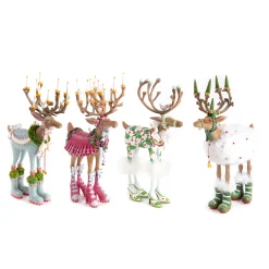 MacKenzie-Childs Patience Brewster Dash Away Reindeer Figure Set| Holiday|Room Accents