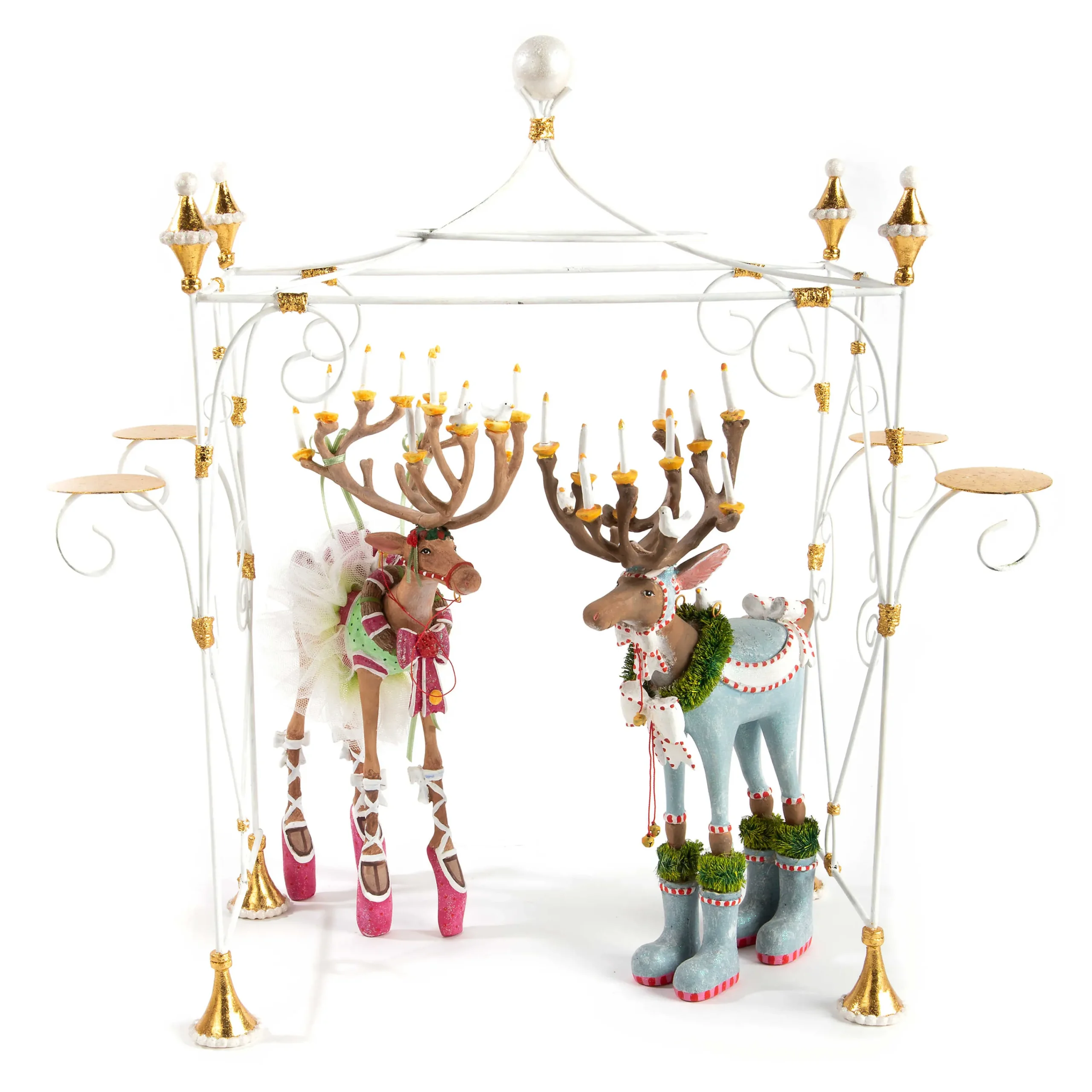MacKenzie-Childs Patience Brewster Dash Away Dasher Reindeer Figure| Holiday|Room Accents