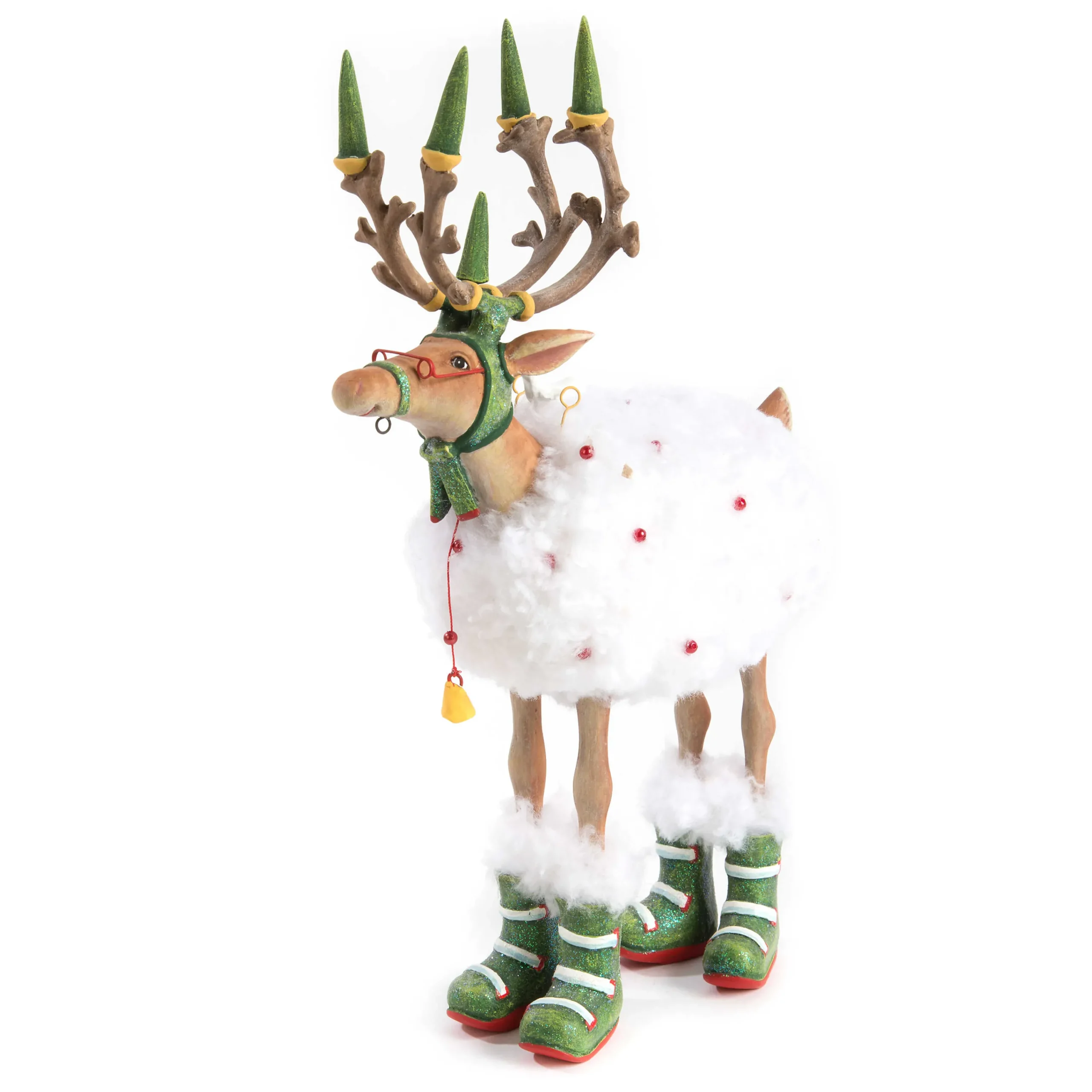 MacKenzie-Childs Patience Brewster Dash Away Blitzen Reindeer Figure| Holiday|Room Accents