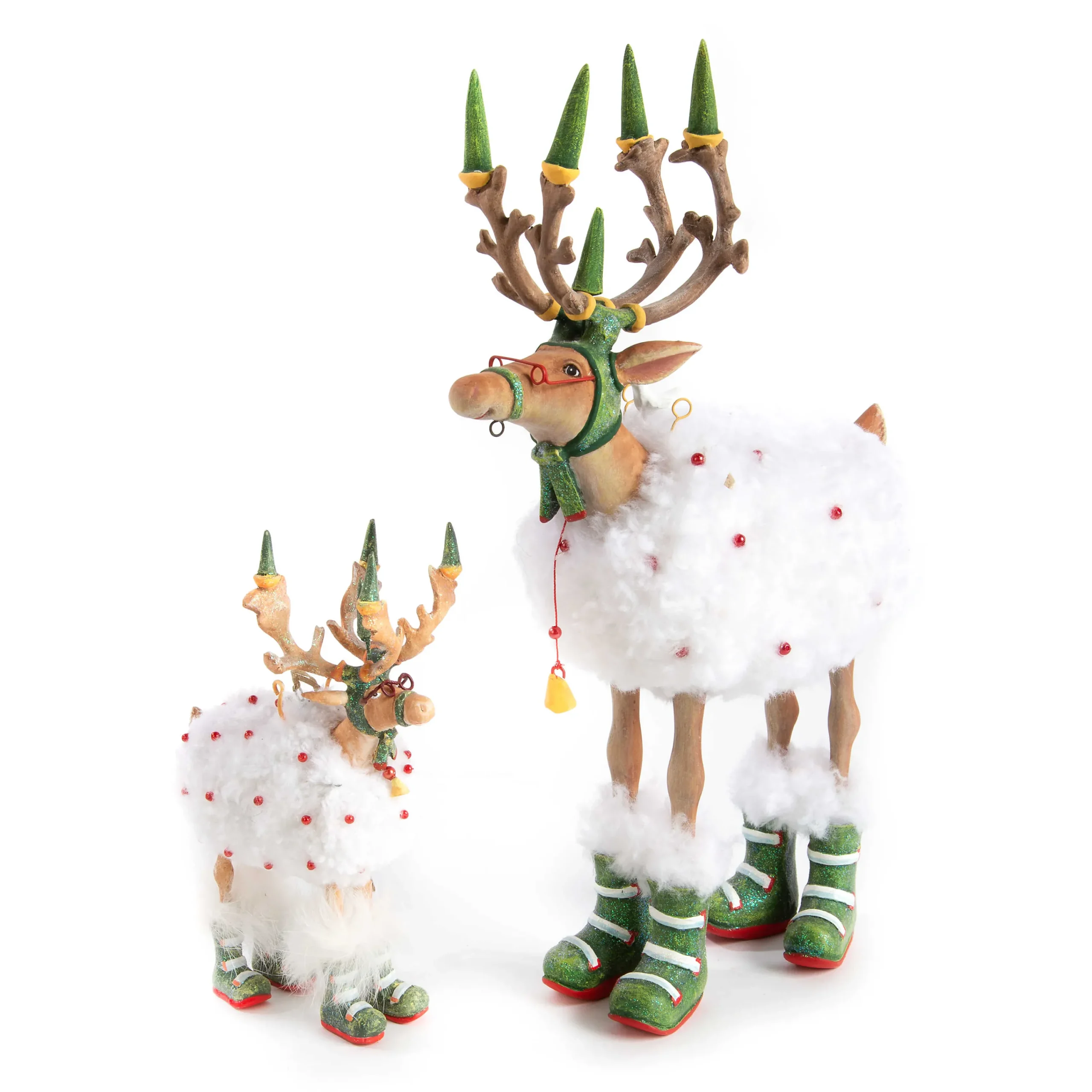 MacKenzie-Childs Patience Brewster Dash Away Blitzen Reindeer Figure| Holiday|Room Accents