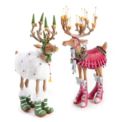 MacKenzie-Childs Patience Brewster Dash Away Blitzen Reindeer Figure| Holiday|Room Accents