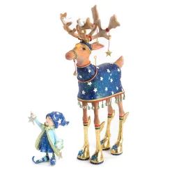 MacKenzie-Childs Patience Brewster Dash Away Comet Reindeer Figure| Holiday|Room Accents