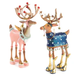 MacKenzie-Childs Patience Brewster Dash Away Cupid Reindeer Figure| Holiday|Room Accents