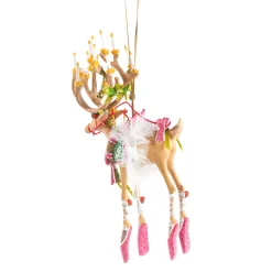 MacKenzie-Childs Patience Brewster Dash Away Dancer Reindeer Ornament| Holiday