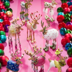 MacKenzie-Childs Patience Brewster Dash Away Prancer Reindeer Figure| Holiday|Room Accents