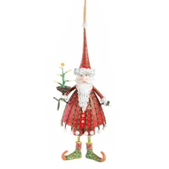 MacKenzie-Childs Patience Brewster Dash Away Dashing Santa Ornament| Holiday