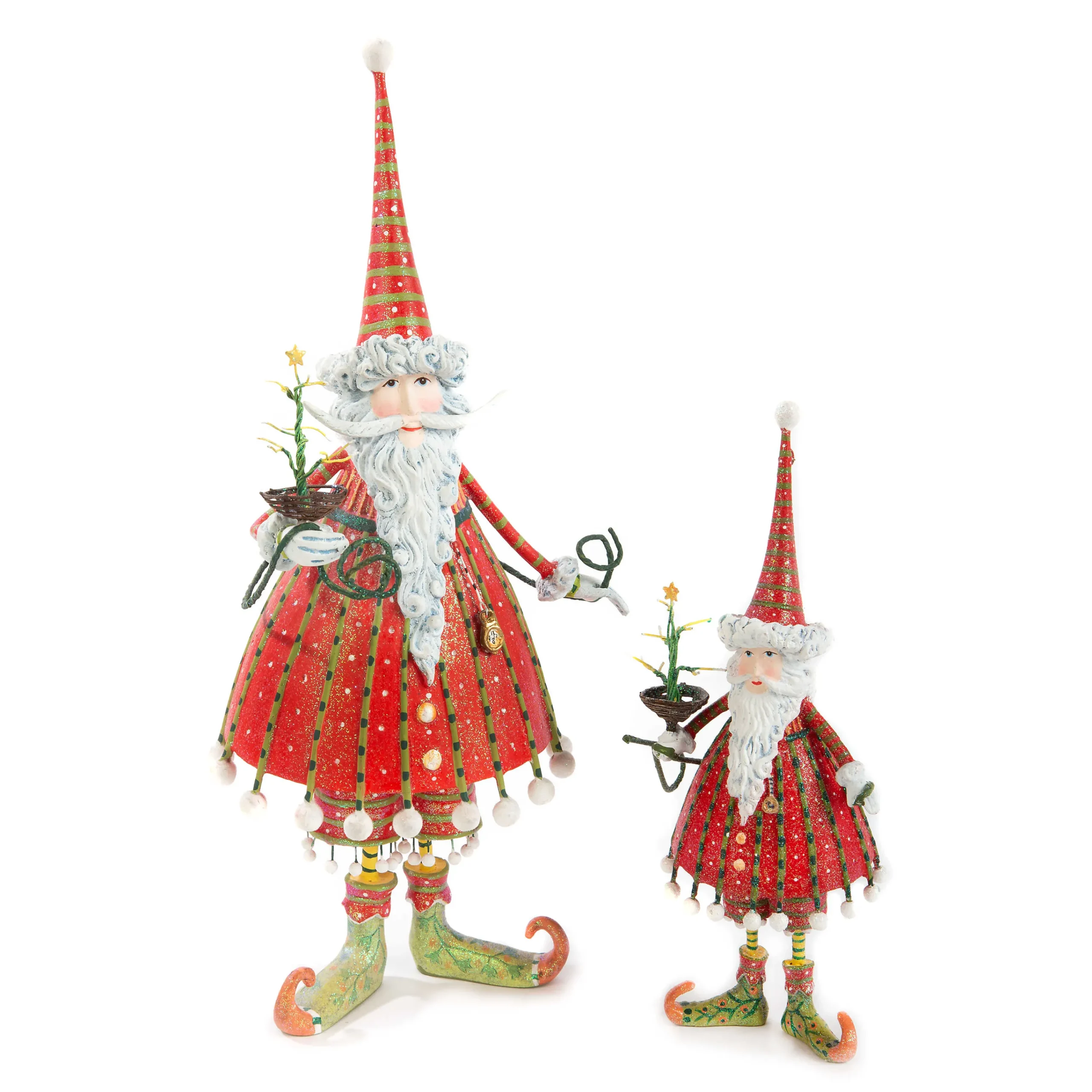 MacKenzie-Childs Patience Brewster Dash Away Dashing Santa Ornament| Holiday