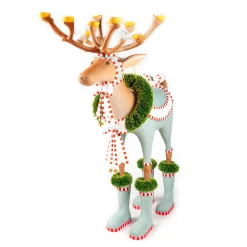 MacKenzie-Childs Patience Brewster Dash Away Dasher Deer Display Figure| Holiday|Room Accents