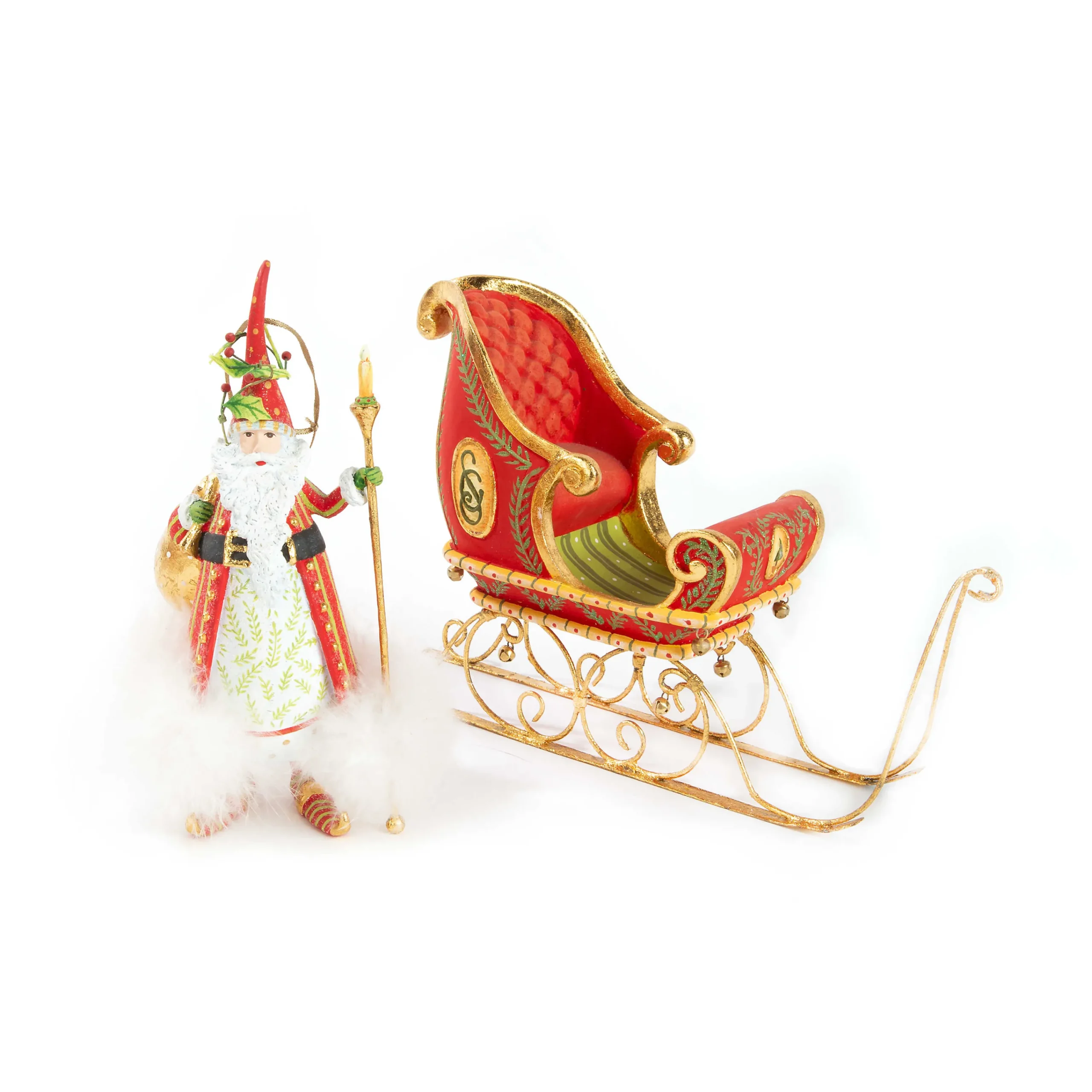 MacKenzie-Childs Patience Brewster Dash Away Sleigh Ornament| Holiday