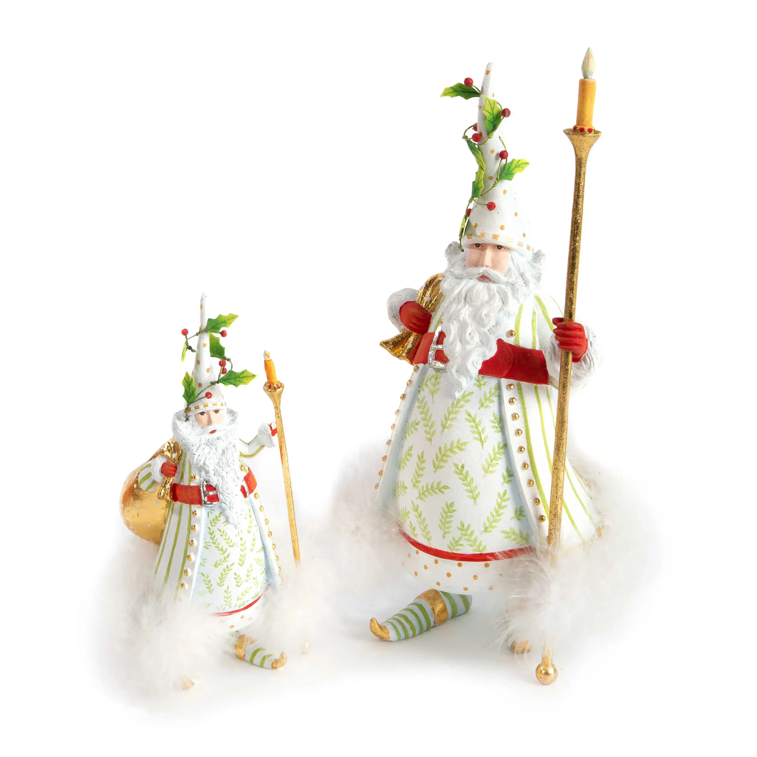 MacKenzie-Childs Patience Brewster Dash Away Candlelight Santa Figure| Holiday|Room Accents
