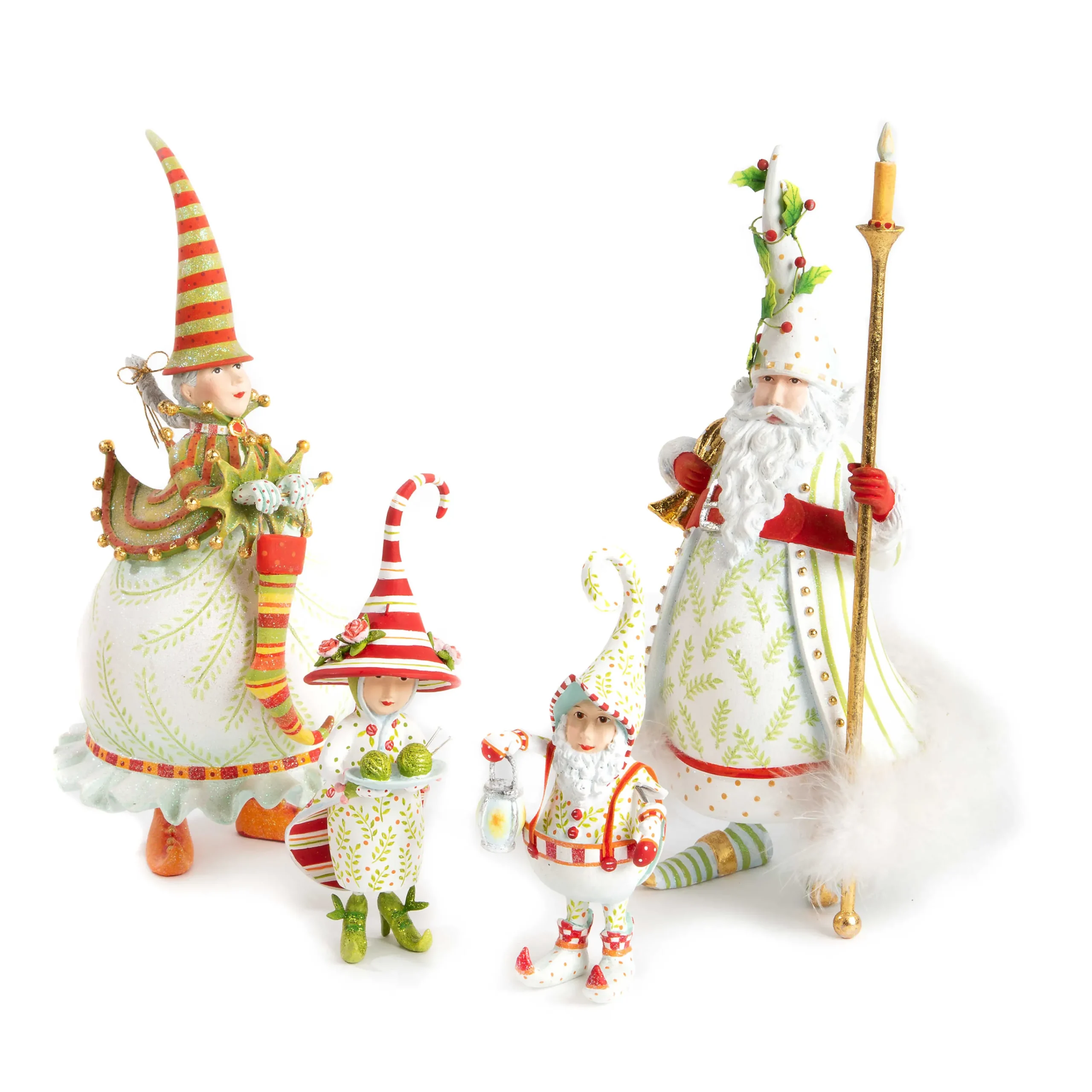 MacKenzie-Childs Patience Brewster Dash Away Candlelight Santa Figure| Holiday|Room Accents