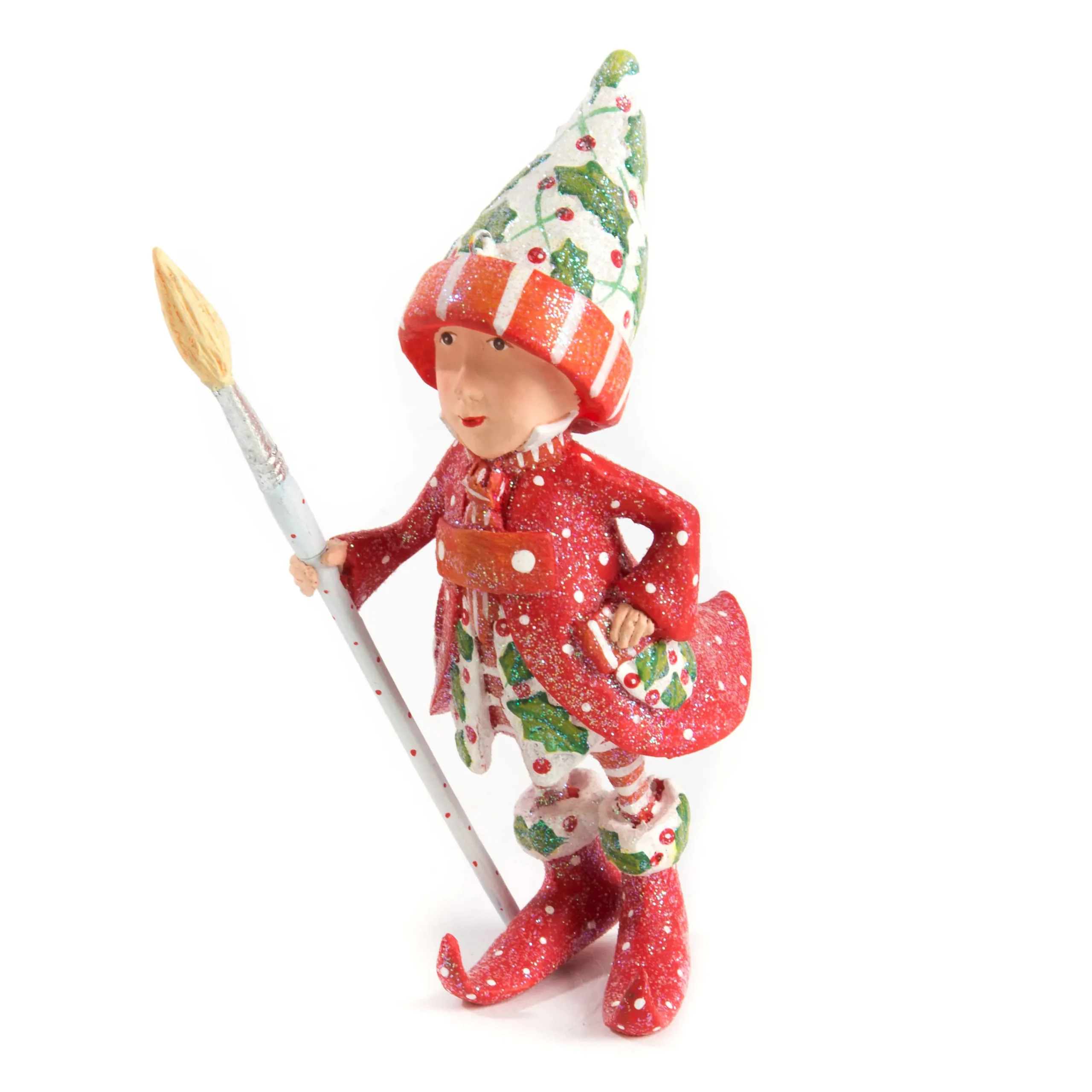MacKenzie-Childs Patience Brewster Dash Away Vixen's Elf Ornament| Holiday