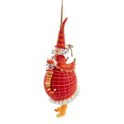 MacKenzie-Childs Patience Brewster Dash Away Red Mrs. Santa Ornament| Holiday