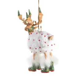 MacKenzie-Childs Patience Brewster Dash Away Blitzen Reindeer Ornament| Holiday