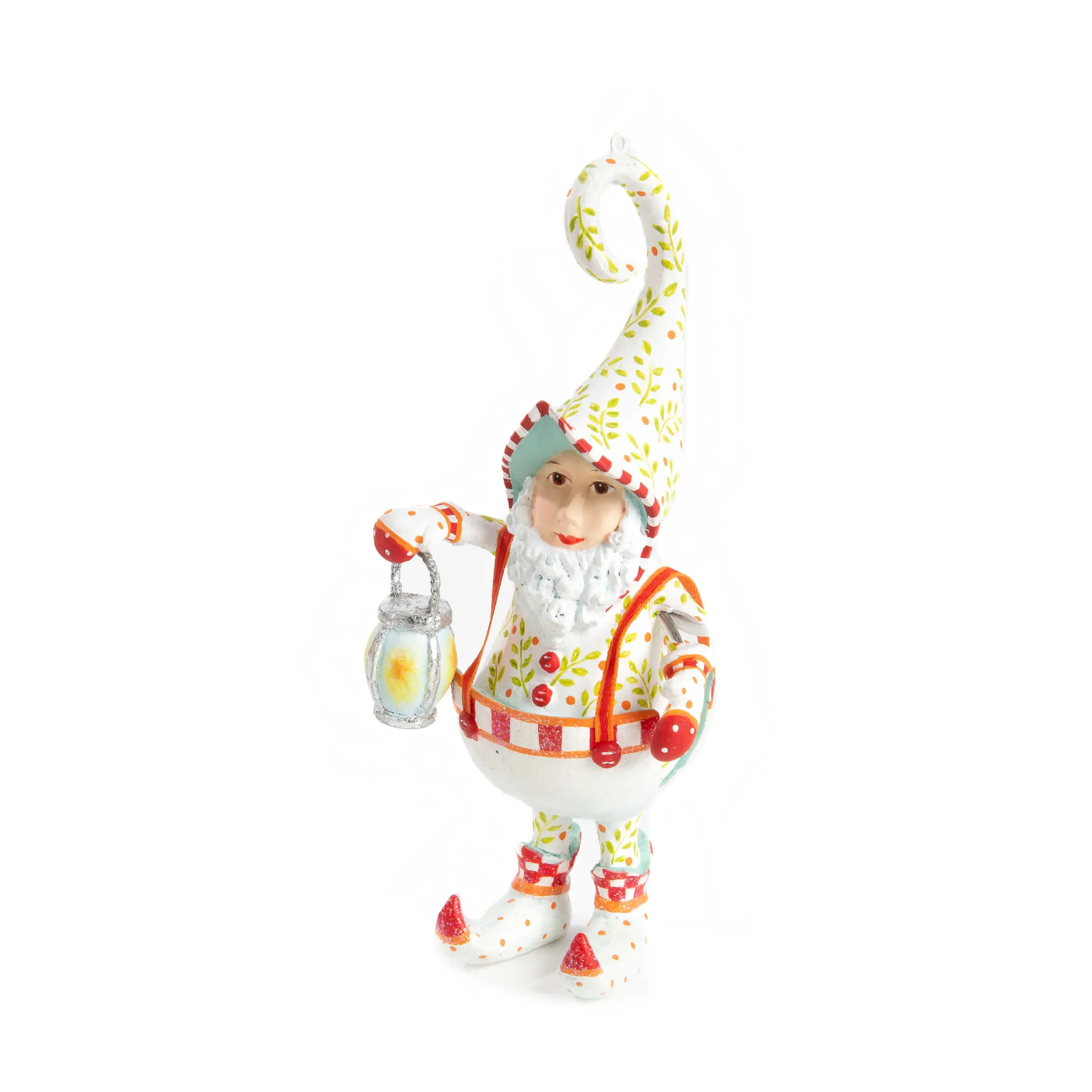 MacKenzie-Childs Patience Brewster Dash Away Santa's Lantern Elf Ornament| Holiday