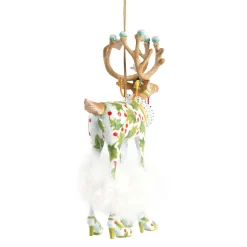 MacKenzie-Childs Patience Brewster Dash Away Vixen Reindeer Ornament| Holiday